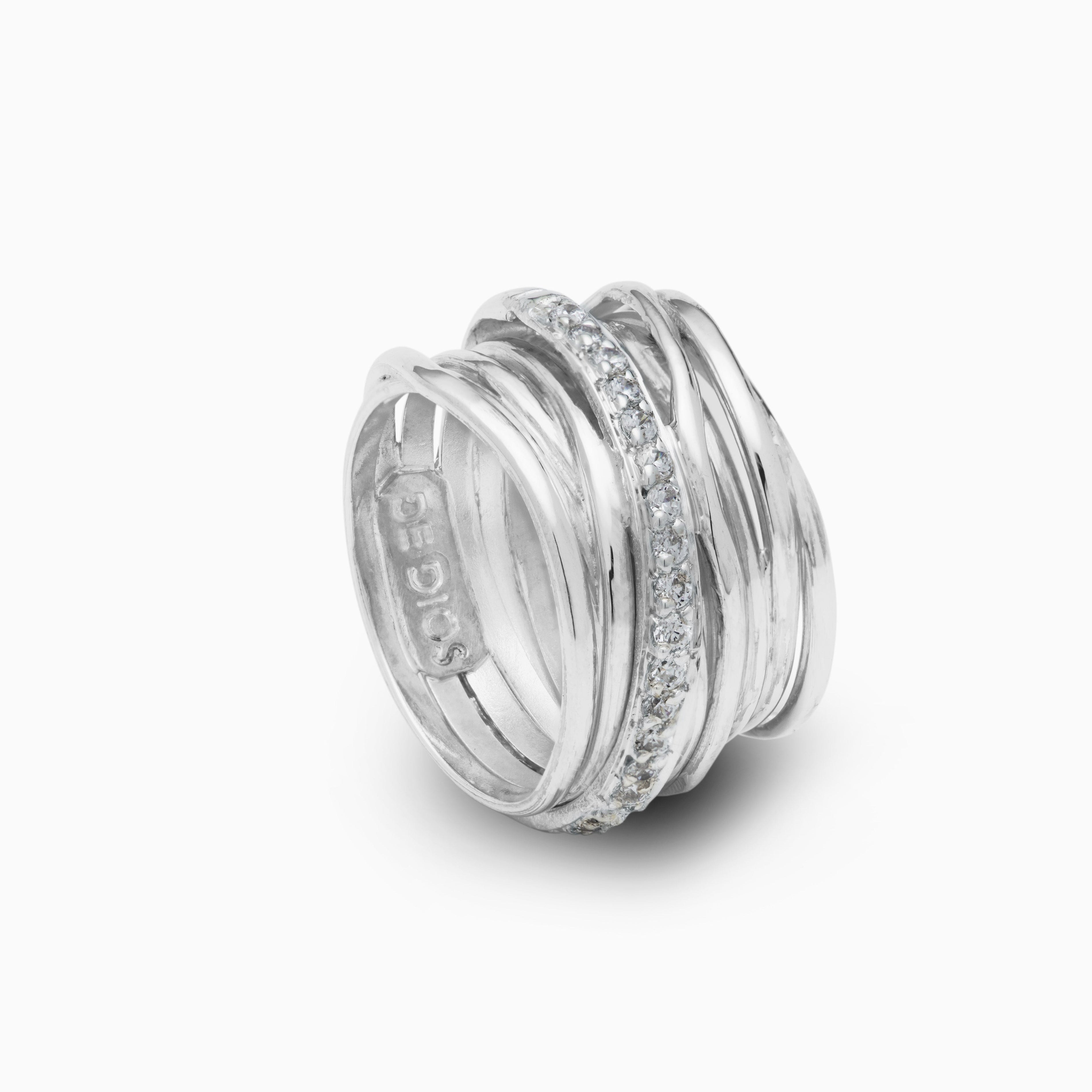 Life Thread Ring Rome with Cubic Zirconia