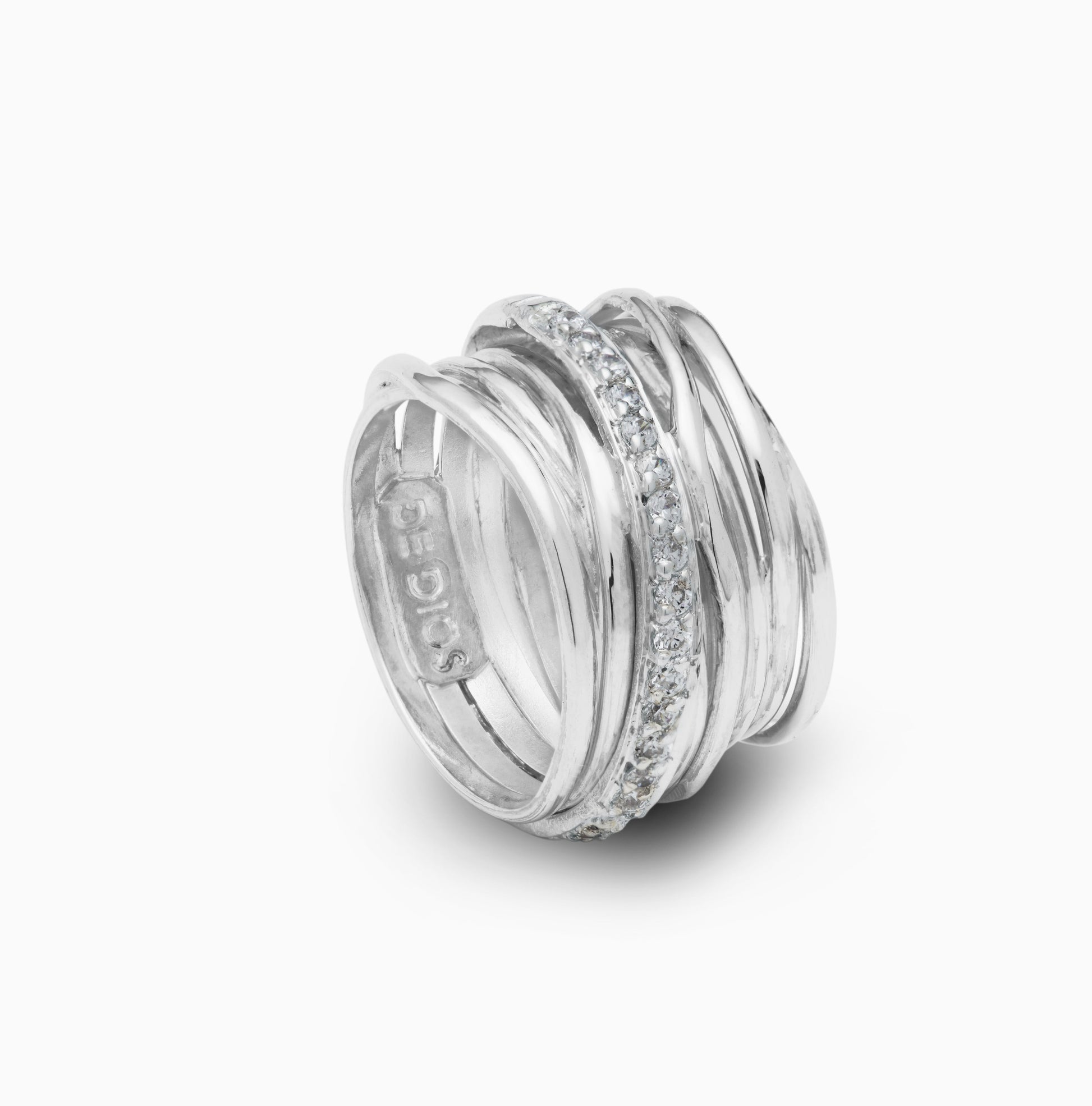 Life Thread Ring Rome with Cubic Zirconia