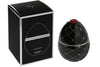 Vela Decorativa Huevo Negro Premium con Raya de Plata