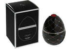 Vela Decorativa Huevo Negro Premium con Raya de Plata