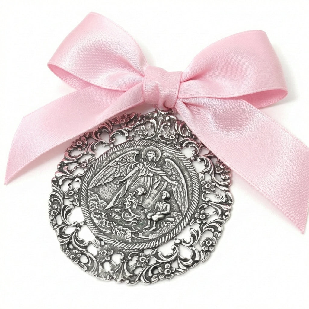 Medalla de Cuna Angel de la Guarda en Plata 925