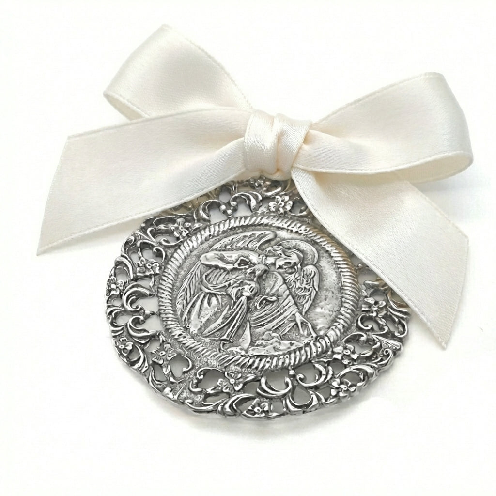 Silver Holy Angel Cradle Medal 