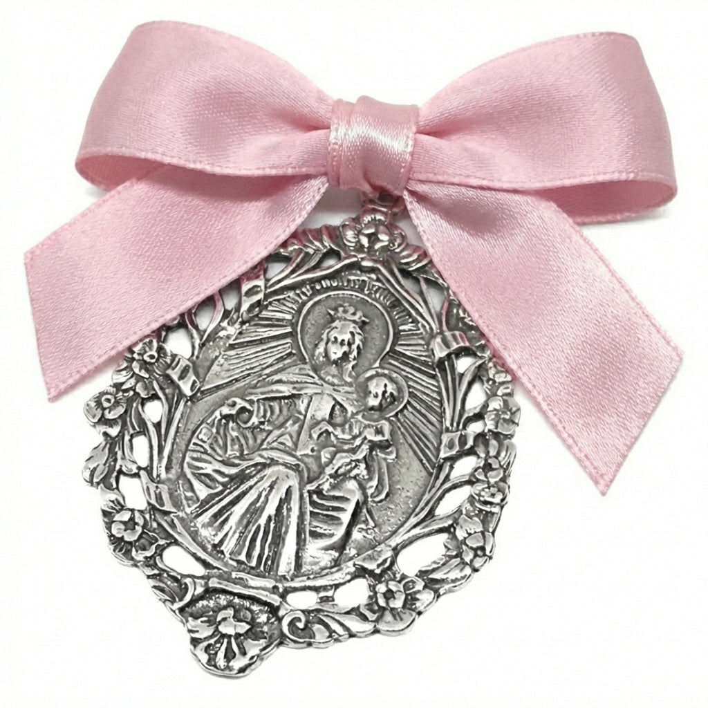 Medalla de Cuna Plata Virgen Del Carmen