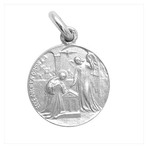 Silver medal Annunciation of the Virgin or Saint Gabriel the Archangel 16 mm