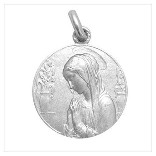 Silver medal Bird Flowers 20 mm