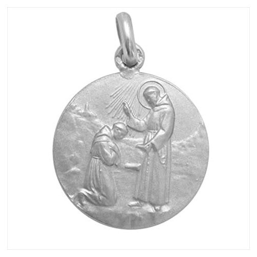 Silver medal Blessing of Saint Francis 20 mm