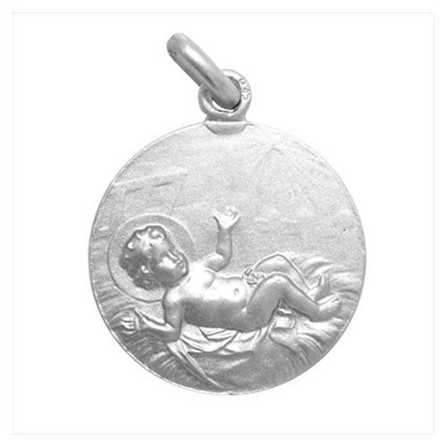 Silver medal Child among straws 20 mm