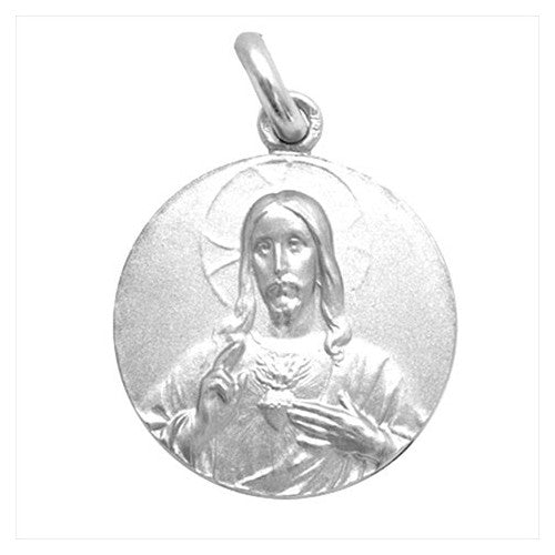 Silver medal Sacred Heart of Jesus 16 mm
