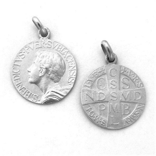 Médaille d'argent du Jeune Saint Benoît 16 mm