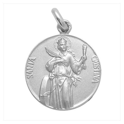 Silver medal of Saint Christina 20 mm