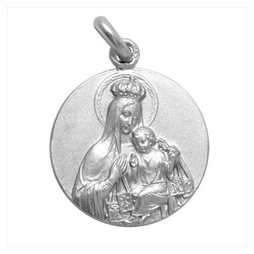 Medalla plata Virgen del Carmen 18 mm