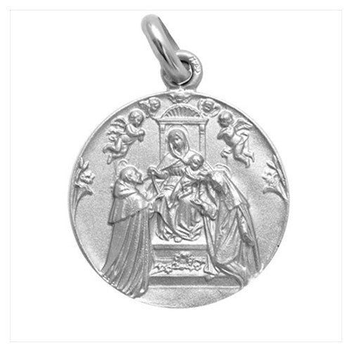 Medalla plata Virgen del Rosario 20 mm