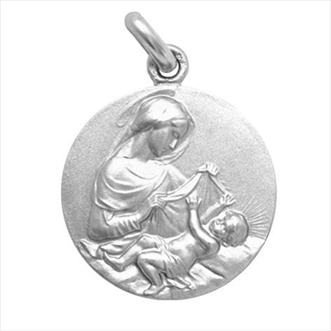 Silver medal Virgin Mother 18 mm