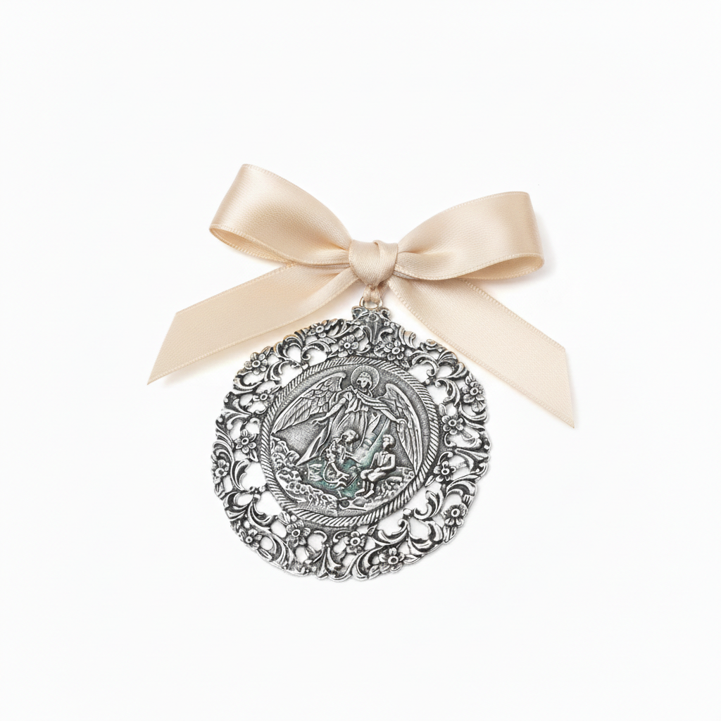 Medalla de Cuna Plata Ángel de La Guarda