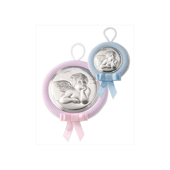 Silver Crib Medallion Angel Rafael