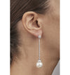 Boucles d'oreilles longues et fines perles