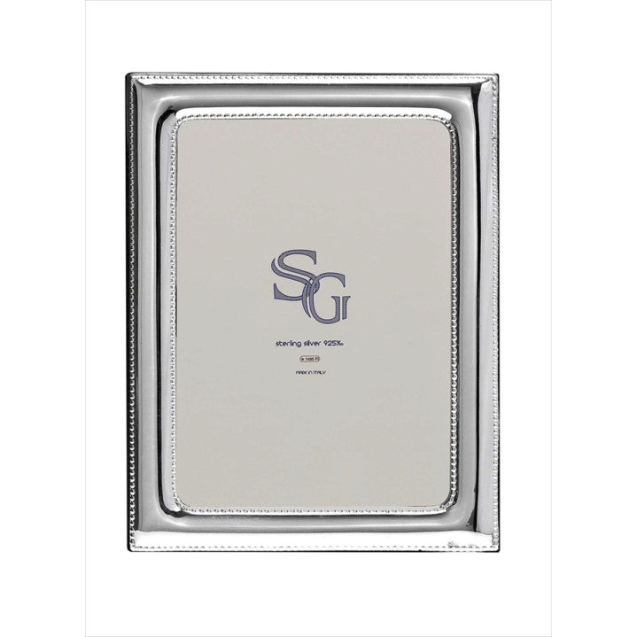 925 Sterling Silver Photo Frame Narrow Pearls
