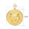 Méduse Méduse En Or Jaune 18 Carats Avec Bordure Greca Nuancée 25 mm