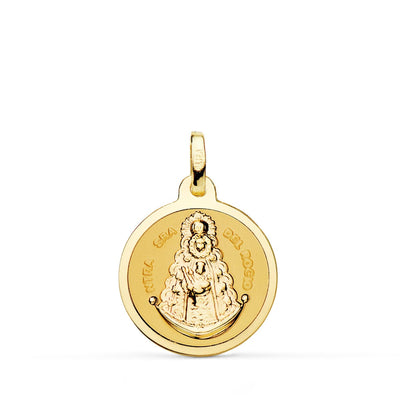 18K Medal Virgin Del Rocio Shine 18 mm