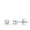 Boucles d'oreilles en or blanc 18 carats avec diamants taille brillant 0,20 Qts. Si-H