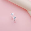 Boucles d'oreilles en or blanc 18 carats avec diamants taille brillant 0,20 Qts. Si-H