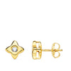 18K Pendientes Oro Amarillo Estrella 6x6 mm Diamante 0.100Qt. G-Vs2.