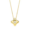 18K Gargantilla Oro Amarillo Estrella 5.5mm Diamante 0.020Qt. G-Vs2. Cadena 42cm