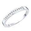 Bague en or blanc 18 carats 11 diamants 0,150 Qts. Si-H
