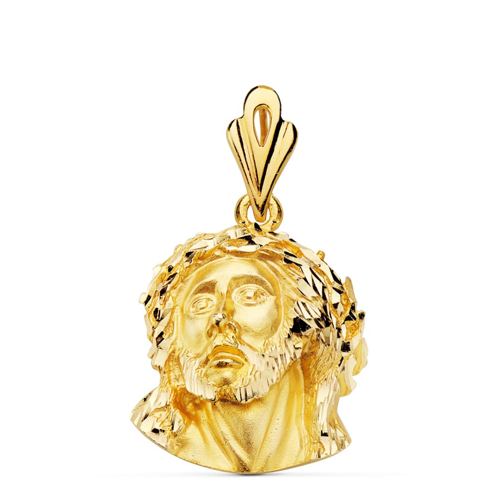 18K Cabeza Cristo De Murillo 21x17 mm