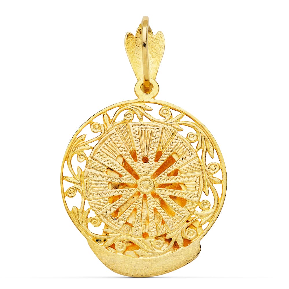 18K Christ Head Halo 29x27 mm