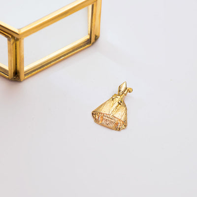 18K Yellow Gold Medal San Fermin Silhouette in Gloss 22x16 mm