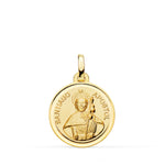 18K Medalla Santiago Apostol Bisel 18 mm