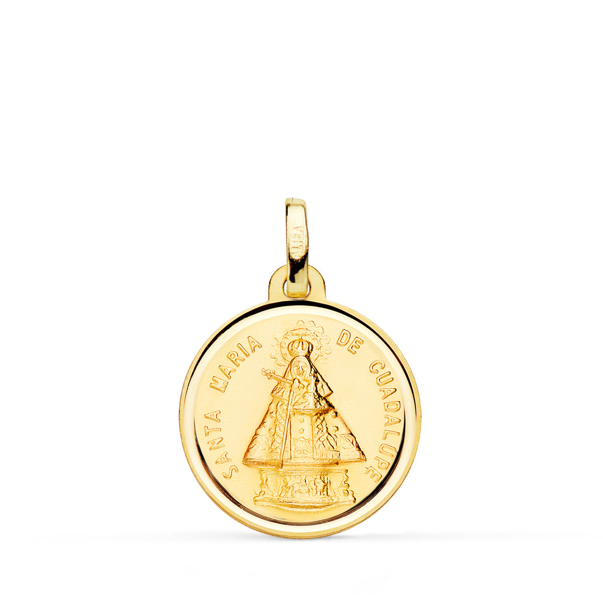 18K Medal Virgin Saint Mary of Guadalupe Bezel 18 mm