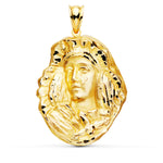 18K Medalla Esperanza De Triana Silueta Tallada 35x28 mm