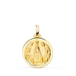 18K Medalla Virgen Nuestra Señora De Begoña Bisel 18 mm