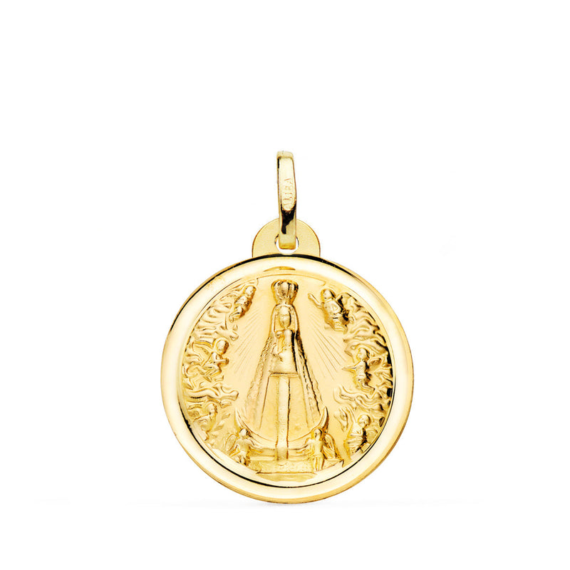 18K Medalla Virgen Ntra Sra De Begoña 20 mm Bisel