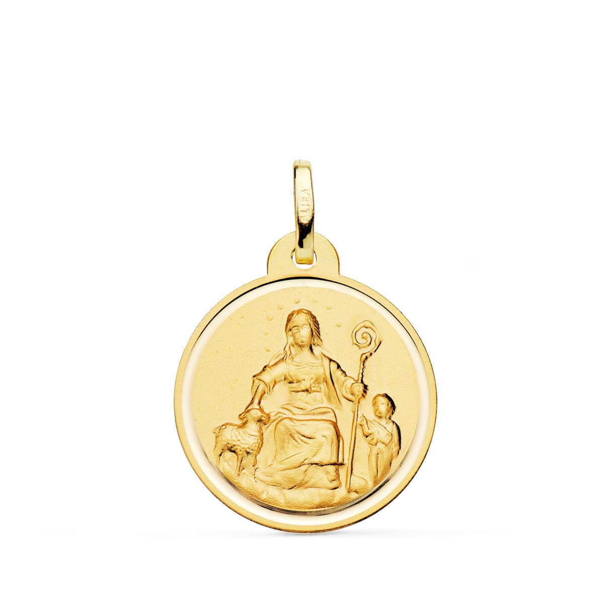 Médaille Divine Pastora 18K Biseau 20 mm