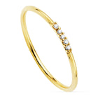 18K Sortija Oro Amarillo con 5 Diamantes