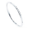 18K White Gold Ring 5 Diamonds 0.025 Qts. Round Body 1 mm