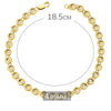 18K Pulsera Riviere Oro Amarillo 31 Diamantes. 0.434 Qts.  4.85 mm 18.5 cm G-Vs2