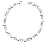 18K Pulsera Riviere Oro Blanco 16 Diamantes 0.240 Qts.  4.85 mm G-Vs2. 18.5 cm