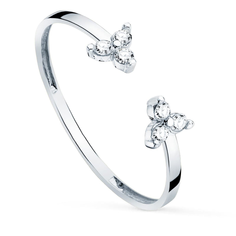 18K White Gold Ring Diamonds 0.09 Qts. Body 1.10 mm