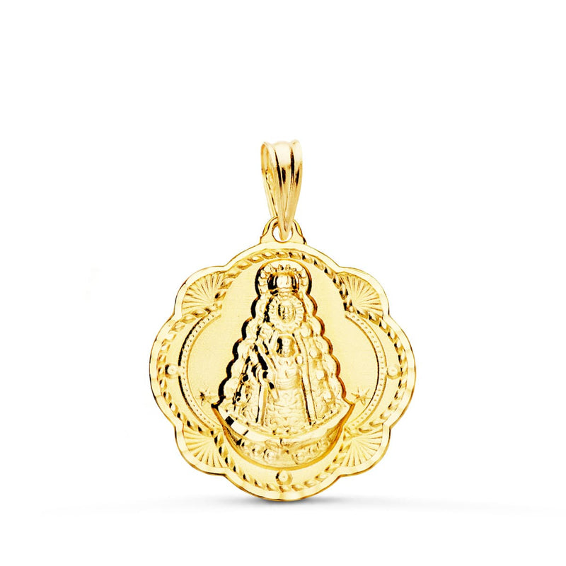 18K Virgin Del Rocio Tambourine 22 x 20 mm