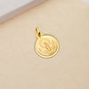 18K Medalla Oro Amarillo Virgen Del Pilar Bisel 20 mm