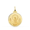 Médaille En Or Jaune 18 Carats Virgen Del Pilar Lunette 22 mm