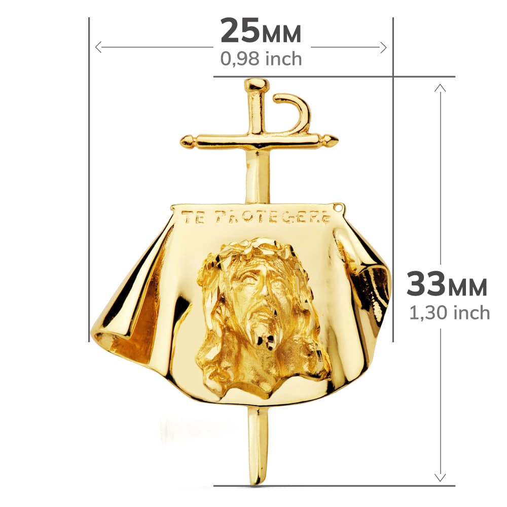 Colar 18K Cristo de Toureiros 34x25 mm