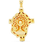 18K Cabeza De Cristo Fundido 48x38 mm