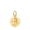18K Medalla Horoscopo Oro Amarillo Virgo Matizada 13 Mm