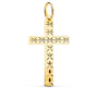 Cruz sin Cristo Tallada Oro Amarillo 18k – 35x19 mm