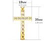 Cruz sin Cristo Tallada Oro Amarillo 18k – 35x19 mm
